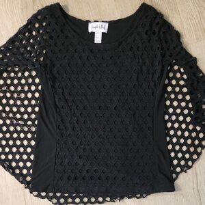 Joseph Ribkoff Black Crochet Women's Blouse
